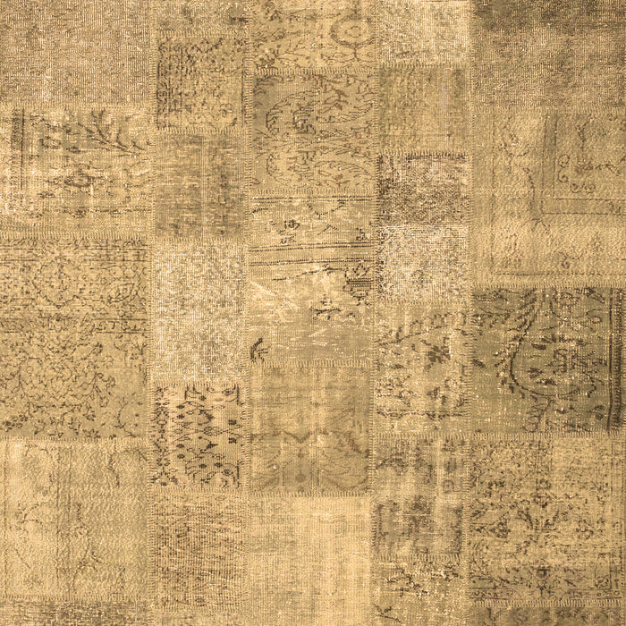 Patchwork Brown Transitional Rug, con974brn