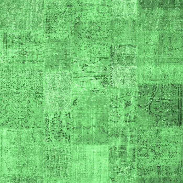 Patchwork Emerald Green Transitional Rug, con974emgrn