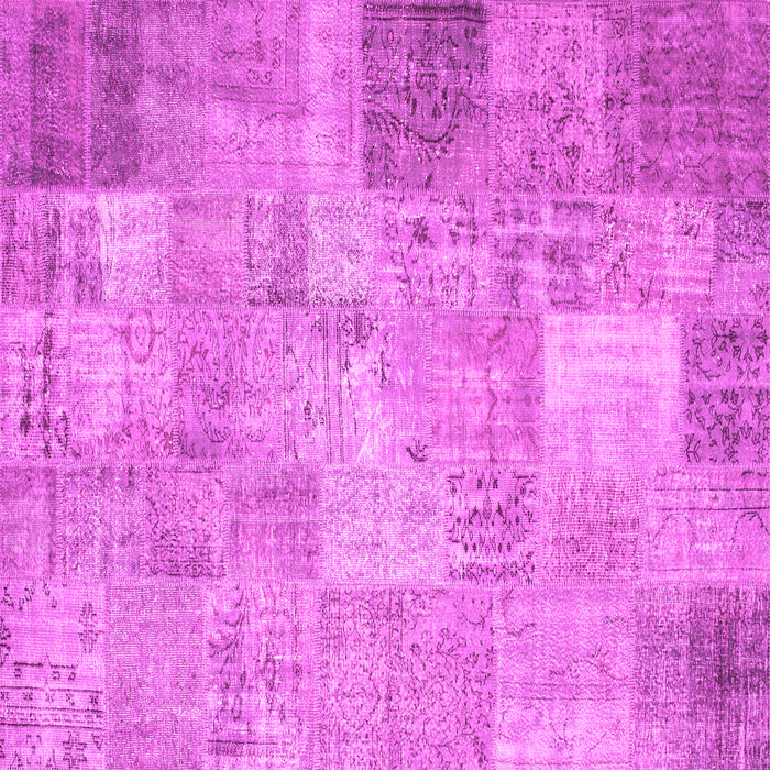 Square Patchwork Pink Transitional Rug, con974pnk