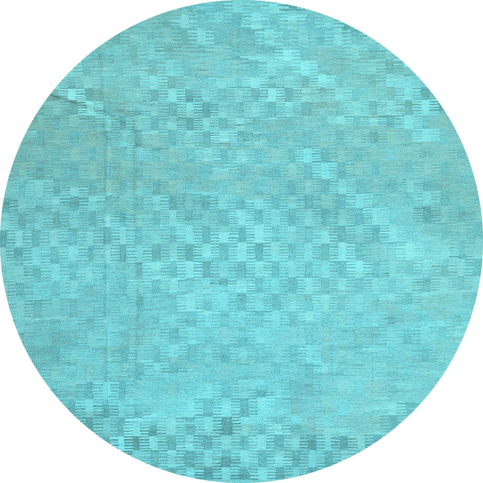 Round Machine Washable Abstract Light Blue Contemporary Rug, wshcon975lblu