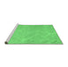 Sideview of Machine Washable Abstract Emerald Green Contemporary Area Rugs, wshcon975emgrn