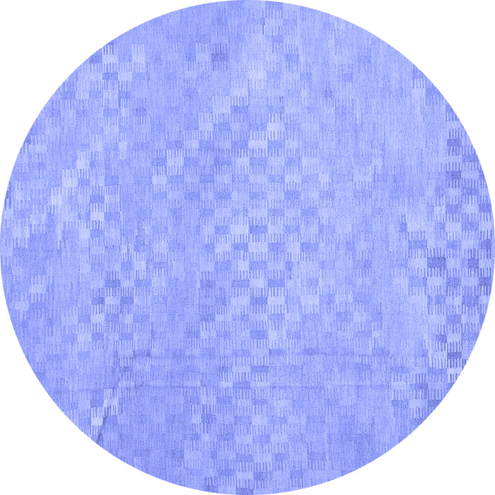 Round Machine Washable Abstract Blue Contemporary Rug, wshcon975blu