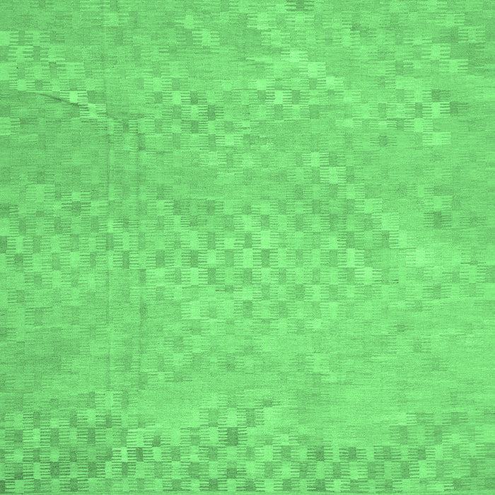 Square Machine Washable Abstract Emerald Green Contemporary Area Rugs, wshcon975emgrn