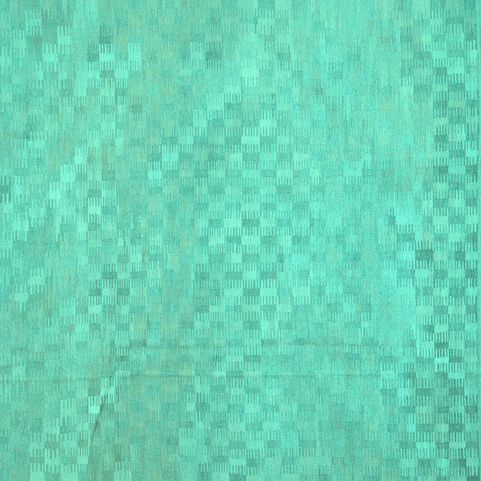 Square Machine Washable Abstract Turquoise Contemporary Area Rugs, wshcon975turq