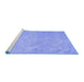 Sideview of Machine Washable Abstract Blue Contemporary Rug, wshcon975blu