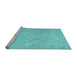 Sideview of Machine Washable Abstract Light Blue Contemporary Rug, wshcon975lblu
