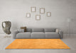 Machine Washable Abstract Orange Contemporary Area Rugs in a Living Room, wshcon975org