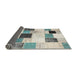 Thickness of Contemporary Desert Sand Beige Patchwork Rug, con976