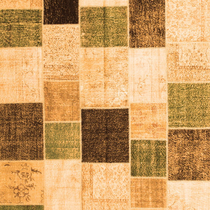 Serging Thickness of Machine Washable Patchwork Orange Transitional Area Rugs, wshcon976org
