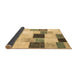 Sideview of Patchwork Brown Transitional Rug, con976brn