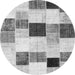 Square Patchwork Gray Transitional Rug, con976gry