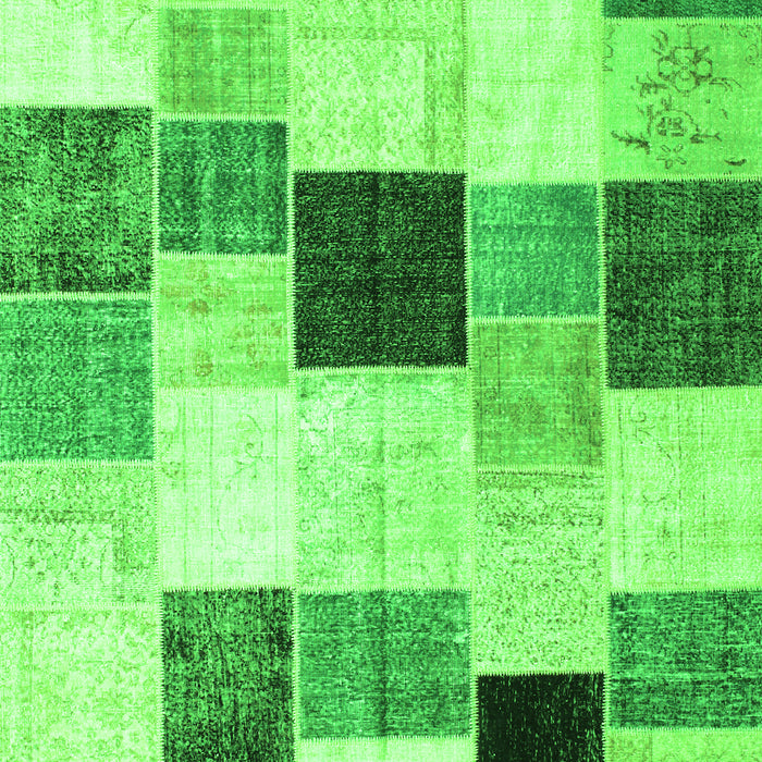 Patchwork Green Transitional Rug, con976grn