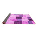 Sideview of Patchwork Pink Transitional Rug, con976pnk