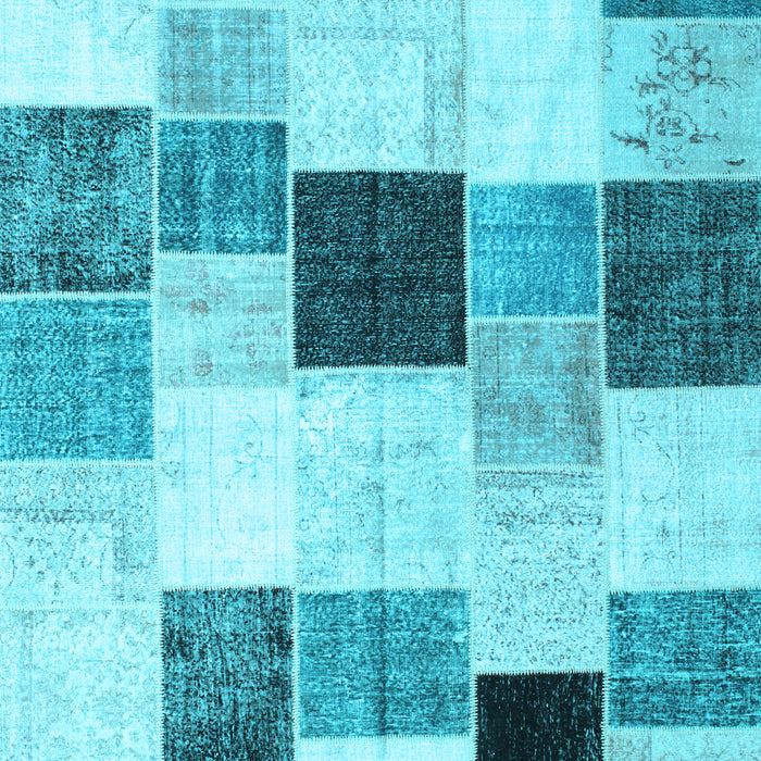 Patchwork Light Blue Transitional Rug, con976lblu
