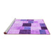 Sideview of Machine Washable Patchwork Purple Transitional Area Rugs, wshcon976pur