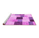 Sideview of Machine Washable Patchwork Pink Transitional Rug, wshcon976pnk