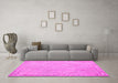 Machine Washable Southwestern Pink Country Rug in a Living Room, wshcon977pnk