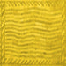 Square Machine Washable Southwestern Yellow Country Rug, wshcon977yw