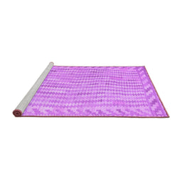 Sideview of Machine Washable Southwestern Purple Country Area Rugs, wshcon977pur