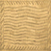 Square Machine Washable Southwestern Brown Country Rug, wshcon977brn