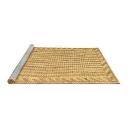 Sideview of Machine Washable Southwestern Brown Country Rug, wshcon977brn