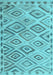 Southwestern Light Blue Country Rug, con978lblu