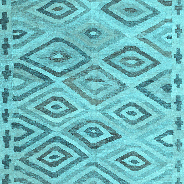 Southwestern Light Blue Country Rug, con978lblu