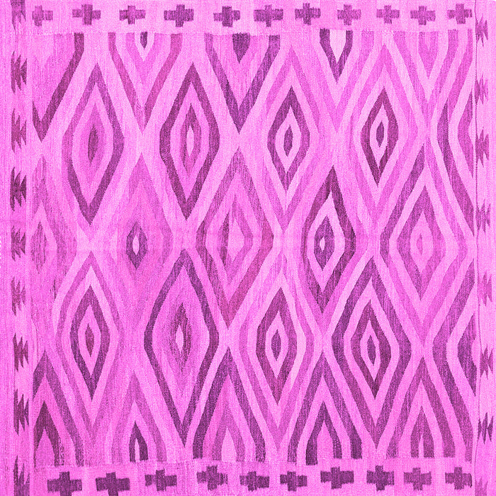 Square Machine Washable Southwestern Pink Country Rug, wshcon978pnk