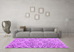 Machine Washable Southwestern Purple Country Area Rugs in a Living Room, wshcon978pur