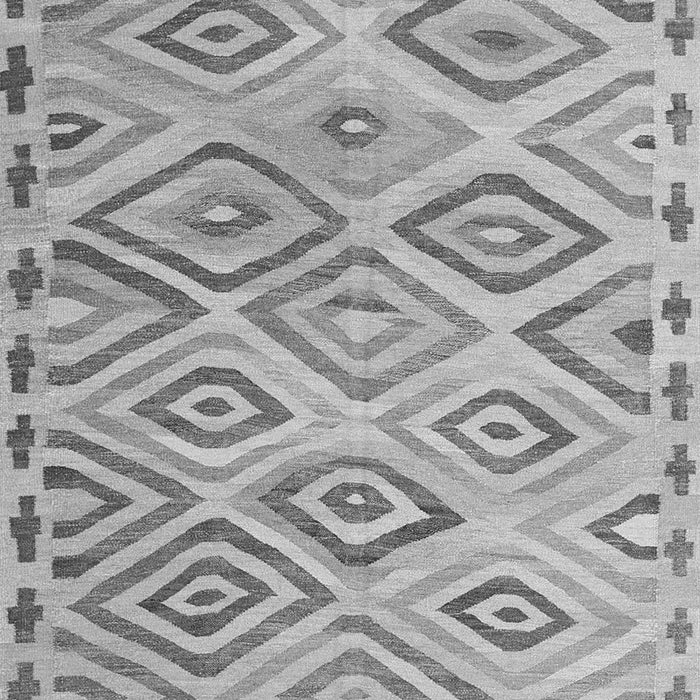 Serging Thickness of Machine Washable Southwestern Gray Country Rug, wshcon978gry