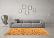 Machine Washable Southwestern Orange Country Area Rugs in a Living Room, wshcon978org