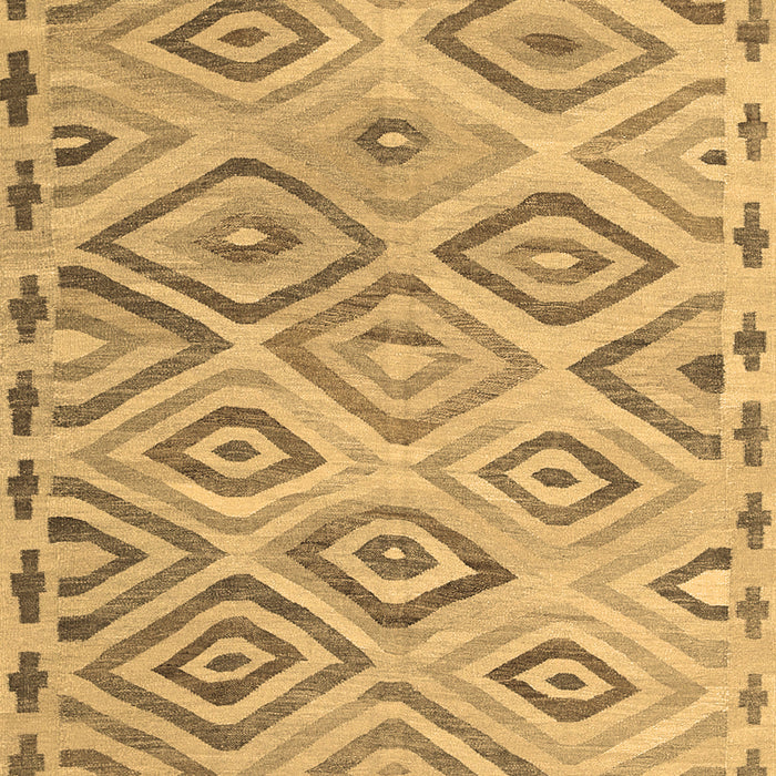 Machine Washable Southwestern Brown Country Rug, wshcon978brn