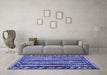 Machine Washable Abstract Blue Contemporary Rug in a Living Room, wshcon979blu