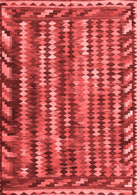 Abstract Red Contemporary Rug, con979red