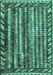 Machine Washable Abstract Turquoise Contemporary Area Rugs, wshcon979turq