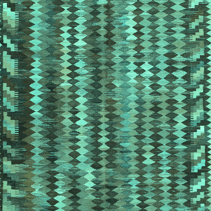 Machine Washable Abstract Turquoise Contemporary Area Rugs, wshcon979turq