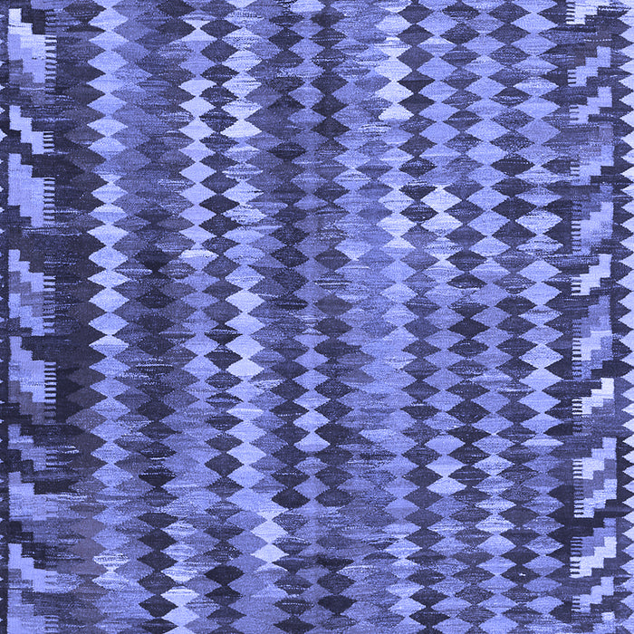 Abstract Blue Contemporary Rug, con979blu