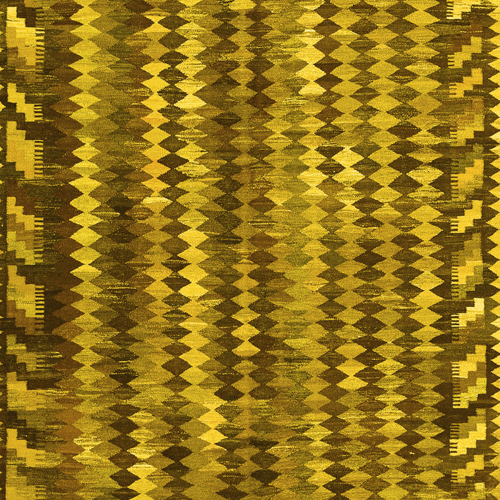 Abstract Yellow Contemporary Rug, con979yw