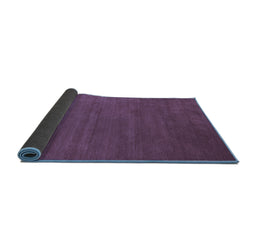 Sideview of Abstract Blue Contemporary Rug, con97blu