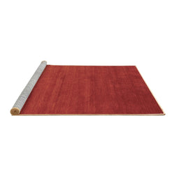 Sideview of Machine Washable Abstract Brown Contemporary Rug, wshcon97brn