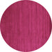 Round Machine Washable Abstract Purple Contemporary Area Rugs, wshcon97pur