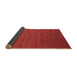 Sideview of Abstract Brown Contemporary Rug, con97brn