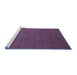 Sideview of Machine Washable Abstract Blue Contemporary Rug, wshcon97blu
