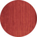 Round Abstract Brown Contemporary Rug, con97brn