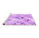 Sideview of Machine Washable Abstract Purple Contemporary Area Rugs, wshcon980pur