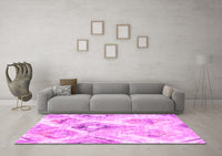Machine Washable Abstract Pink Contemporary Rug, wshcon980pnk