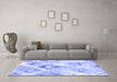 Machine Washable Abstract Blue Contemporary Rug in a Living Room, wshcon980blu