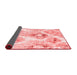 Abstract Red Contemporary Area Rugs