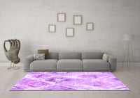 Machine Washable Abstract Purple Contemporary Rug, wshcon980pur
