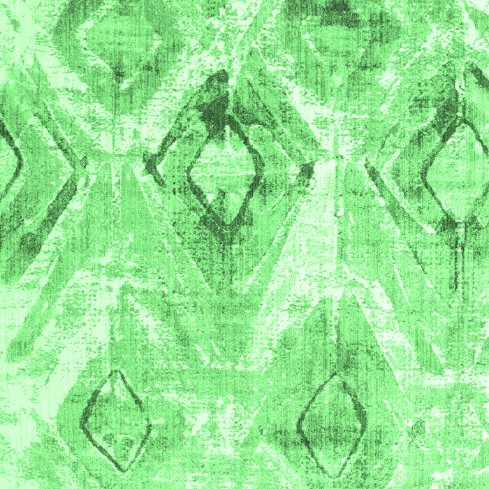 Machine Washable Abstract Emerald Green Contemporary Area Rugs, wshcon980emgrn
